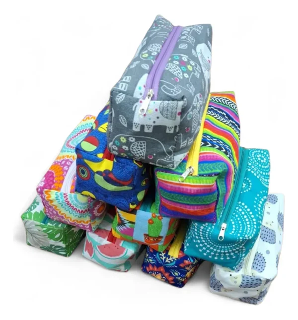 Cartucheras Grandes Por Docena - Lona Estampada - Pack X 12!